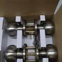 CML Hardware (2 Pack) Entry Door Knob, Keyed Different Door Lock Sets in Solid Stainless Steel for Entrance, Exterior and Interior, Round Ball Handle