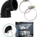 WD24X33918 Dishwasher Circulation Pump to Sump Elbow Hose Kit with Clamps, Leak-Proof Replacement Compatible with GE WD08X23476 WD19X25700 WD19X25460 Suitable for Kitchen Dishwasher Repair