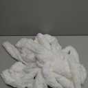 Moukeren 4 Pcs 3.15 Inch x 6.6 Feet Faux Fur Ribbon Trim Fabric Roll White Faux Fur Trim Ribbon Garland for Crafts Artificial Furry Fabric Roll Holiday Accessory for DIY Party Decor