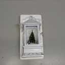 Christmas Tree Snow Globe Light up Lantern with 8 Songs, 10.8" White Rotating Electric Christmas Snow Globes for Kids Adults, 6H Timer & Dual Power, Snow Globes Christmas Decorations Indoor Gifts