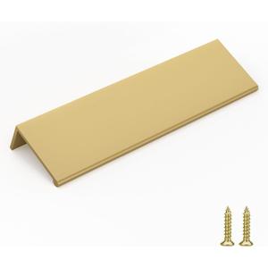 Goldenwarm 30 Pack Gold Finger Edge Pulls Drawer Finger Pulls Champagne Gold Kitchen Hardware Handles Bedroom Dresser Drawers,5in Hole Center