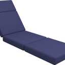Chaise Lounge Cushions Outdoor, 72 x 21 x 4 Inch Lounge Chair Cushions for Outdoor Furniture - Waterproof Lounge Patio Replacement Cushion, 4In Fade-Resistant ThickPatio Chaise Lounge Cushion