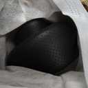 Uxcer Nappa Leather Steering Wheel Cover Compatible with Tesla Model 3/Y 2016-2025 2026 Juniper/Highland, Non-Slip Breathable Model 3/Y Steering Wheel Protector, Black