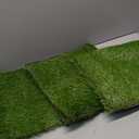 Ottomanson Pet Training Collection Easy Clean Indoor/Outdoor Reusable Training Grass Pad, 15" x 30", Green, Pack of 3