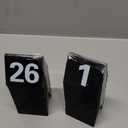 Tuanse Table Numbers 1-50 Acrylic Double Side Numbered Table Tents Restaurant Wedding Number Cards Signs for Banquets Party Wedding Reception(Black)