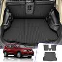 Cargo Mat Compatible with 2014-2020 Nissan Rogue (Not fit Sport Models): Backrest Mats TPE All-Weather Cargo Liner 2017 Rogue Accessories (Trunk Mat+Backrest Mats)
