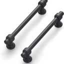 Lardmon 10 Pack 5 Inch(128mm) Hole Center Matte Dark Gunmetal Gray Modern Cabinet Pulls Kitchen Cabinet Handles Kitchen Cabinet Hardware Timeless Drawer Vanity Pulls, Gray(5x10)