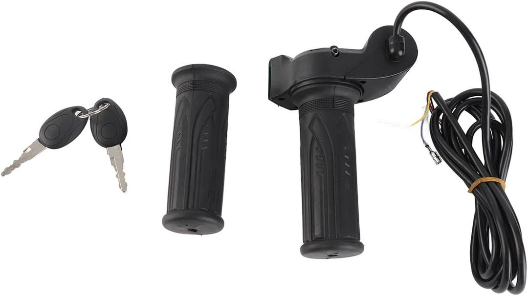 1 Pair EBike Throttle Grip, 12v-84v Universal Electric Bicycle Scooter Waterproof LED Display Handlebar Grip for Motorbike Motorcycle E-Bike Universal Electric Bicycle Scooter