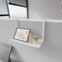 Office Cubicle Shelf - 13.8'' x 5.9'' Storage Organizer Floating Corner Rack Hanging Shelf Height Adjustable Home Office Essentials for Planter Statue Decor Photo Frame
