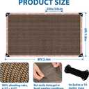 90% Shade Cloth Sun Shade Fabric Privacy Screen Shade Cover for Patio Garden Pergola Shade Cover Canopy with Gromments, 6 x 8 FT, Mocha