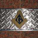 Mason Freemason Masonic Diamond Deck Style License Plate Auto Tag
