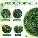 Hotop 2 Pcs 16 Inch Artificial Plant Topiary Ball 4 Layers Garden Spheres Boxwood Balls Artificial Topiaries Spheres Decorative Plants for Backyard, Balcony, Garden, Indoor Outdoor Decor(Green)