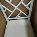 Bali & pari Sergio Wood Counter Stool, Chippendale Style White, Counter Height