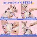 rabbitgoo Cat Harness and Leash for Walking, Escape Proof Soft Adjustable Vest Harnesses for Cats, Easy Control Breathable Reflective Strips Jacket, Purrty Pink, M