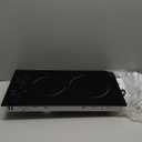 2 Burner Electric Cooktop Hobsir, 110v Plug In Electric Stove Top Burner, 2000W 12 Inch Two Burners Radiant Electrical Stove, Countertop and Built-in Ceramic Cooktop with Child Safety Lock, Timer