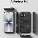 Ringke Onyx for iPhone 17 Case, [Feels Good in The Hand] Oil & Dirt Resistant, Individual Lens Covers for Cameras, Non-Slip Enhanced Grip Lightweight Cover - Camo Black
