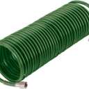 Recoil Air Hose, 33ft Air Compressor Hose, 3/8" External Diameter with Bend Restrictor, Only with Threaded Connector