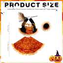 Porch Goose Outfits Halloween Goose Outfit Holiday Goose Clothes for Yard Lawn 23" High Concrete Goose Costume Outdoor Garden Statue Halloween Decor Accessories - Lace Maple Dresses & Hat