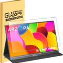 15.6 Inch Portable Monitor Tempered Glass Screen Protector for ARZOPA/MNN/KYY/VILVA/ASUS/FANGOR/ViewSonic/QQH 15.6" Portable Monitor Laptop with 16:9 Aspect Ratio, 9H Hardness for Travel Outdoor