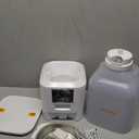 Automatic Dog Feeder - 8L/34 Cups Large Capacity Automatic Cat Food Dispenser with LCD Screen, Large Food Tray, Battery Operated, Timed Cat Feeder, Up to 50 Portions 6 Meals Per Day, Keeps Fresh (White)