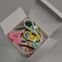 9pcs Bogg Bag Letter Charms Accessories - Insert Letter Accessories Decorative with Beach Tote Handbag, DIY Flowers Beach Pattern Decoration with Bogg Bag for Women Girls