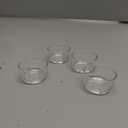 4 Pcs Glass Reptile Feeding Bowl Food Water Dish Feeder Cup for Lizard Spider Corn Snake Centipede Scorpion Crickets Small Reptile