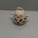 ChooKaChoo 2-in-1 Baby Teething Rattle Toy, Sensory Grasping Teether for Infants 3-12 Months, 100% Food-Grade Silicone, Easy to Hold, Soothing & Developmental, BPA Free, Easter Gifts (Beige w/Rattle)