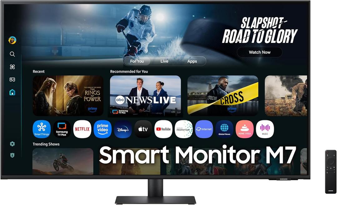 SAMSUNG M7 Series 43-Inch 4K UHD (3840x2160) Smart Monitor with Smart TV Apps, AI Picture Optimizer, Samsung Knox Security & Copilot