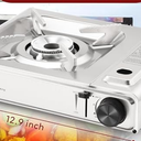 Camping Stove with Carrying Case, 10500 BTU Portable Butane Gas Stove, Automatic Ignition Single Burner Gas Stove for Outdoor Cooking, Camping, Picnics, Hiking, Fishing, BBQ