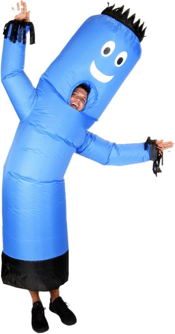 LookOurWay Inflatable Tube Man | Funny Inflatable Costume Adult for Halloween | Viral Adult Inflatable Costume for Men & Women | Group or Couples Costumes | Blue