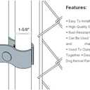 Plutreas Chain Link Fence Panel Clamps 1-5/8" Dog Kennel Panel Clamps for Round Pipe Panel Frame (Pack of 10)