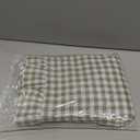 KKJIAF 2 Pcs Plaid Ruffle Pillow Case Queen Size, Cotton Gingham Ruffled Euro Sham Pillow Covers 20x30 Inch, Linen Feel Plaid Bed Pillow Shams with Envelope Closure for Sofa Bed (Sage Green Plaid)