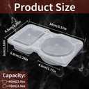 20 Sets Snack Containers, Snack Pack Containers with Lid, Double Compartment Condiment Container, Plastic Container for Sauce Salad Snacks Travel Take-out Food