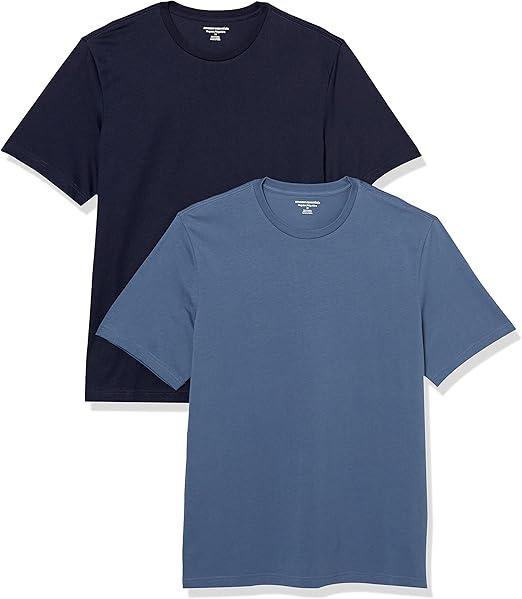 Men's Cotton Regular-Fit Short-Sleeve Crewneck T-Shirt, Pack of 2, Size S