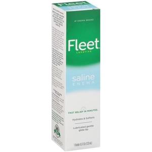 Fleet Enema, Ready-to-Use Saline Laxative, 4.5 Fluid Ounce