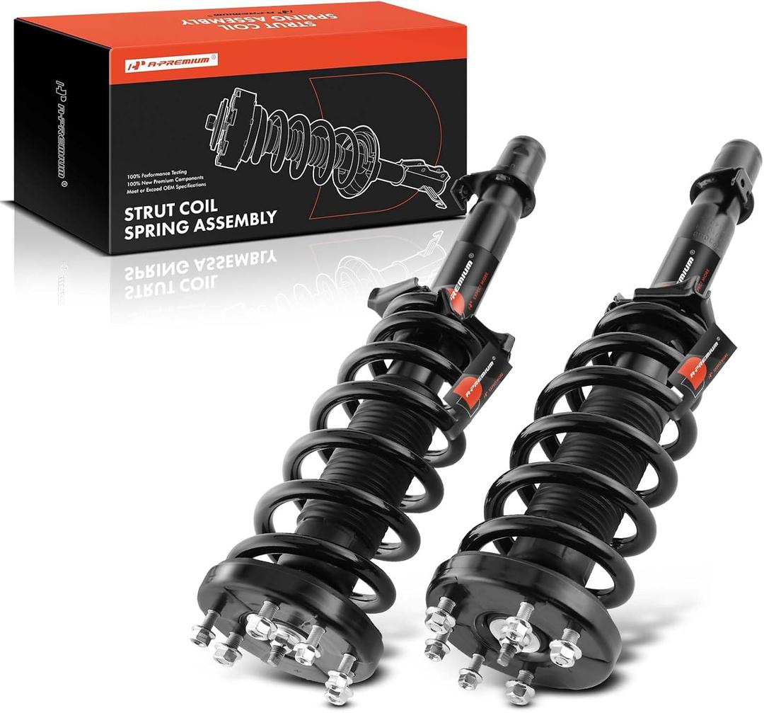 2 x A-Premium Front Complete Struts Compatible with Acura TSX 2009-2012 - 2x Replacement Suspension Shock Absorber with Coil Spring Assembly