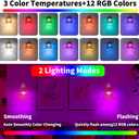 Battery Operated Wall Sconce Set of 2, Boho USB Rechargeable Wall lamp, White Farmhouse Rattan Sconce Lighting with Remote, RGB 15 Colors Modes Rechargeable Wall Lights for Bedroom Livingroom Hallway