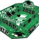 Gatherfun 2026 Graduation Party Supplies Kit - Class of 2026 Decor Set with Congrats Grad Food Trays, Graduation Decorations & Favors for a Memorable Grad Party（Green & Black）