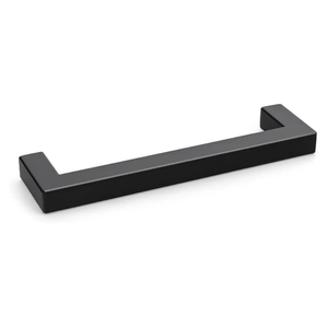 5 Pack 6 Inch Black Cabinet Handles Kitchen - Matte Black Drawer Pulls Stainless Steel - 128mm Cabinet Hardware Square Bar Modern Cabinet Pulls for Kitchen Bathroom Cupboard