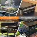 Wind Guards for Blackstone 22 inch Griddle,Blackstone Griddle Accessories Fit for Grill Stainless Steel Magnetic Wind Screens,Compatible with Cover,Rear Grease Cup and Side Shelf,Silver