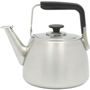 Sur La Table Kitchen Essentials 2 Qt Heavy Gauge Brushed Stainless Steel Whistling Tea Kettle Durable Stovetop Kettle