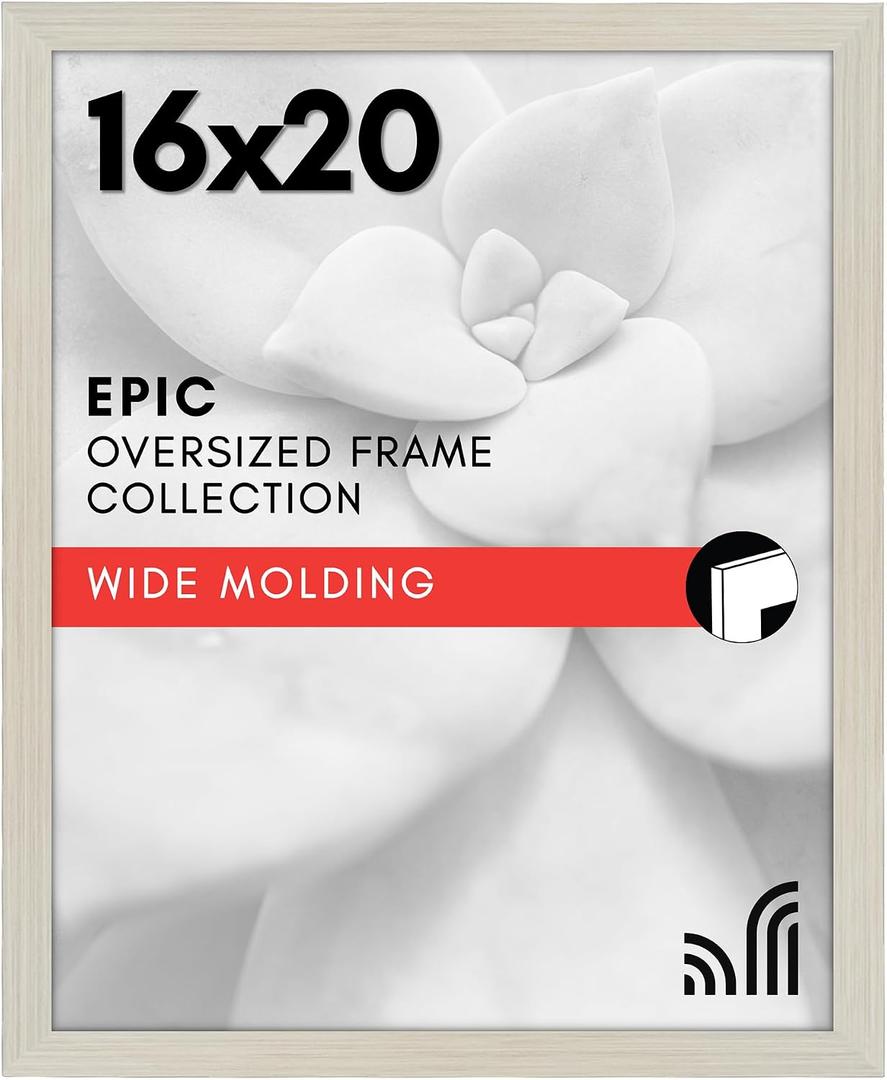 Americanflat 16x20 Poster Frame - Engineered Wood - Light Wood