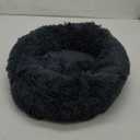 Donut Dog Bed Cat Bed Fluffy Calming Pet Bed Dog Round Bed Cat Round Bed Warm Kitten Nest Ideal for 3Kg Pet, Small, Dark Light