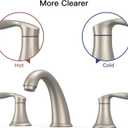 Bathroom Sink Faucet, Faucet for Bathroom Sink, Widespread Brushed Nickel Bathroom Faucet 3 Hole with Stainless Steel Pop Up Drain and cUPC Lead-Free Hose - (Brushed Nickel)