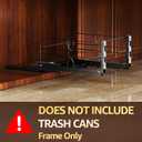 Double Pull Out Trash Can Under Cabinet with Soft-Close Slides, 200LB Heavy-Duty Black Under Sink Trash Can Pull Out for Kitchen, Fits Minimum Cabinet Opening 16" W x 23" D, Can Not Included