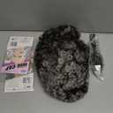 Yinmei Baibian Ombre Grey Loose Wave Afro Puff Drawstring Ponytail Hair Extension for Black Women Kinky Curly Hair Bun Wavy Short Mini Afro Puff Hairpieces(1BGrey#)