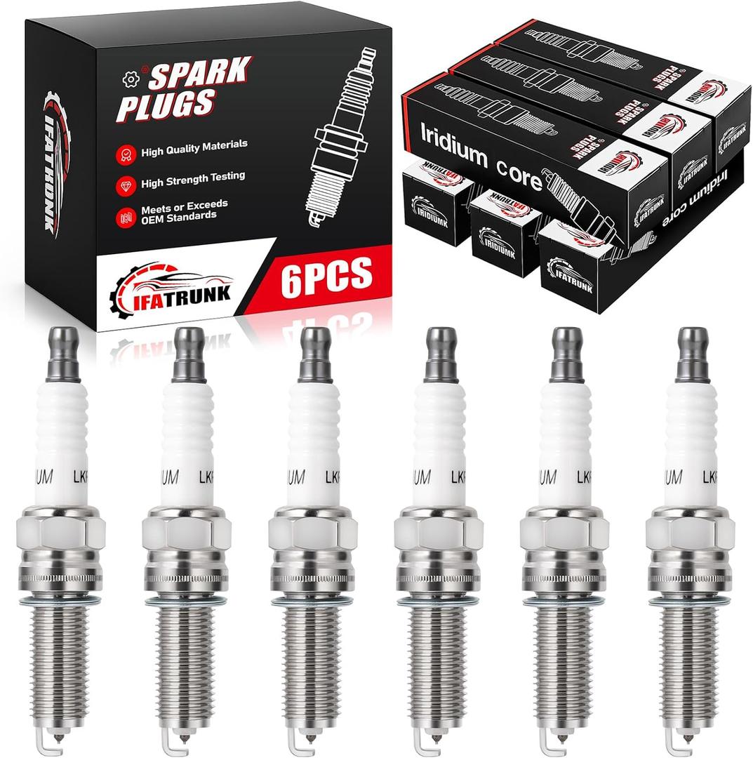 Iridium Spark Plugs 6 Pack XP5701 Compatible with Chrysler 200 300 Pacifica Town Country, Dodge Challenger Charger Durango Grand Caravan Journey, Ram 1500, Jeep Wrangler Grand Cherokee, BMW M3 M5 M6
