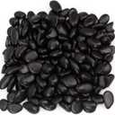 18lbs Natural Polished Decorative Gravel - Small Black Stones, Aquarium Gravel & Garden Ornamental Pebbles