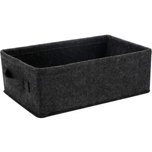 Long Gray Storage Baskets Narrow Storage Basket Organizer Storage Bins for Small Toys Keys Make Up Hair Cosmetic Drawer Home Decor Storage Basket Decorative Storage Bin