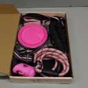 No Pull Dog Harness, Collar & Leash Set | Includes Dog Seat Belt, Collapsible Bowls & Poop Bag Dispenser. Ideal for Training, Walking, Hiking. Fits Small to Large Dogs(Pink-XL)